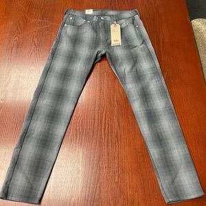 Levis 512 Mens Slim Taper Fit Pants Gray Black 32x32